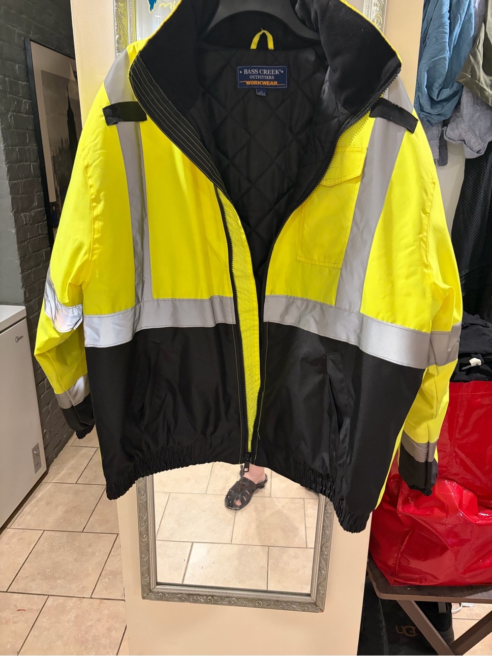 Bass Creek High-Visibility Yellow & Black Safety Performance Jacket